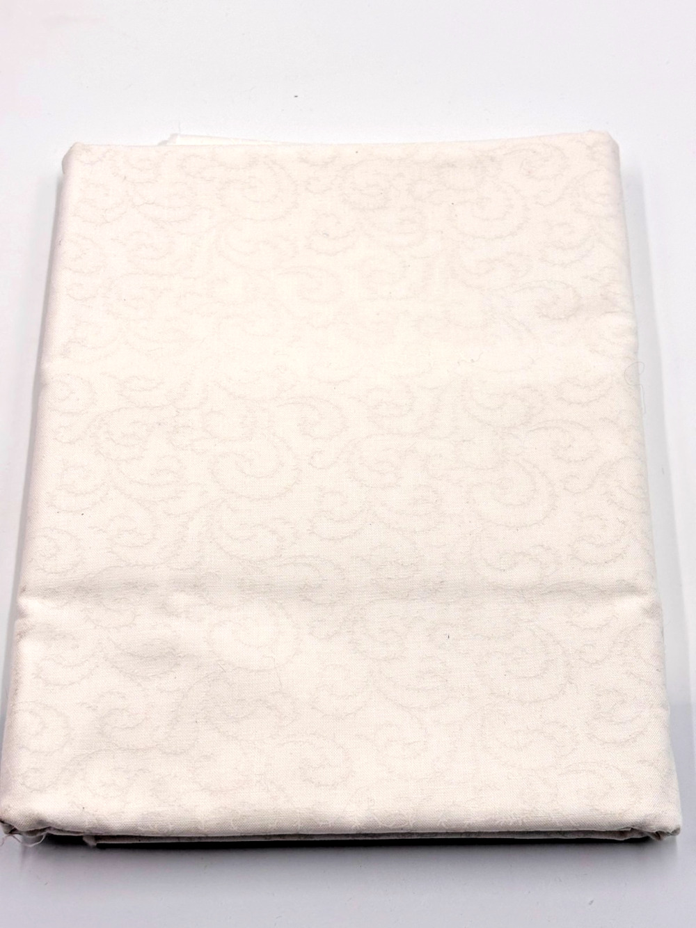 Muslin Mates Fabric Moda White Tonal Scroll Swirl Quilting Cotton 3 Yards 44x110